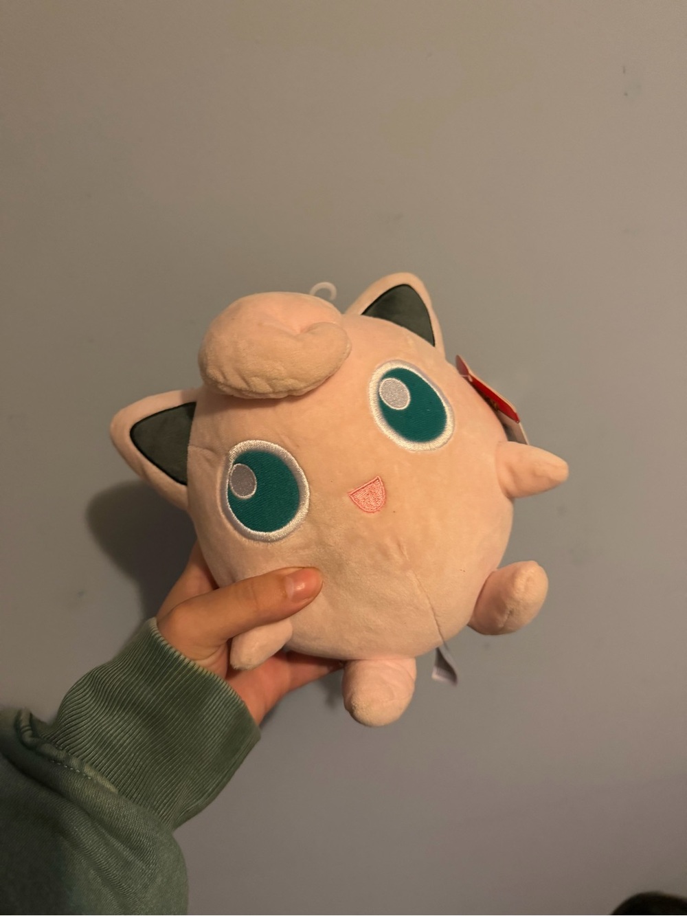 Pokemon Jigglypuff Plush - Pink with Teal Eyes